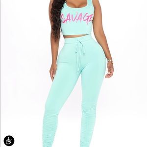 Fashion Nova- Savage At Heart Legging Set